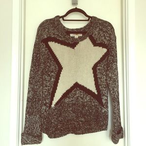 Vintage Havana cozy black & white star sweater